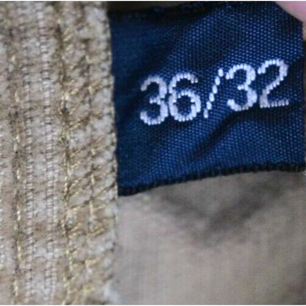 Vintage‎ Polo Ralph Lauren Corduroy Pants Mens 36x32 Beige Wide Straight Leg